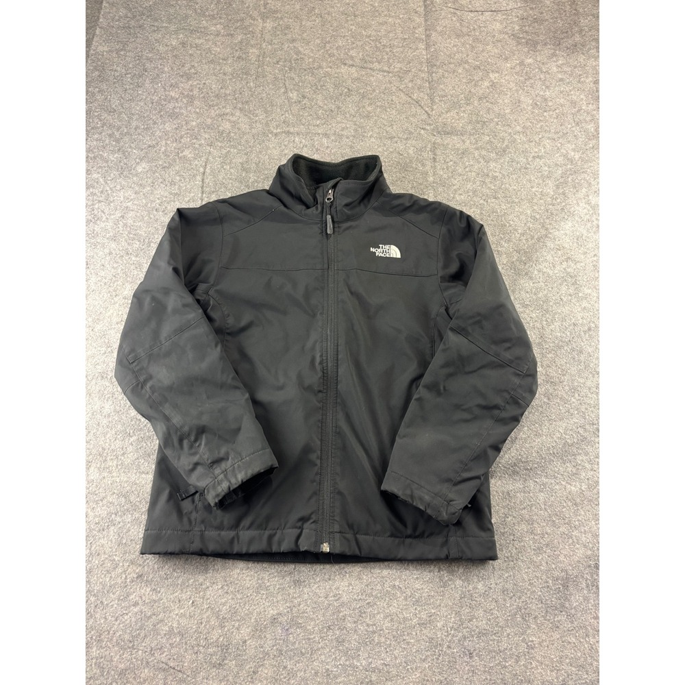 The North Face Boys Black Apex Bionic Softshell Jacket Size M 10/12 Full Zip